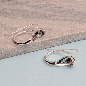 Handmade Oxidized Silver Snake Earrings: Tribal Boho Dangles