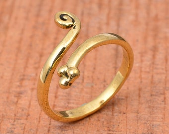 Dunne band teenring, bloemteenring, stapelring, teenring voor vrouwen, gouden teenring, verstelbare teenring, Midi-ring, minimalistische ring