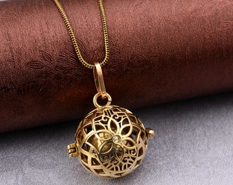 LLAMADOR DE ÁNGELES - bola - armonía - timbre - colgante de oro