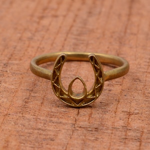 Hoefijzerring, gouden stapelring, gelukshoefijzerring, ruiterring, geluksring, open ring, boho-ring, cadeau voor haar,