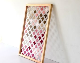 Multicolored Fiber Art wall hanging | modern geometric textile wall art | wall art screen decorative panels housewarming gift | Weaving