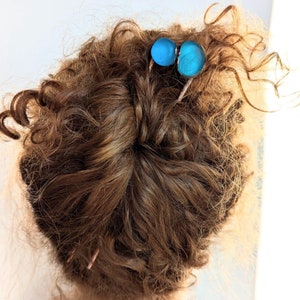 Hair Stick | Hair Accessory | Sea Glass Jewelry | Copper Hair Stick | Hair Pick | Gift for Daughter | Long Hair | Hair Pick | Friend Gift