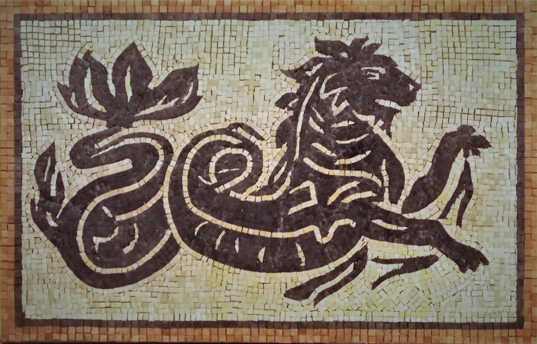 Sea Lion Black & White Mosaic, Detail From Neptune Thermal Sea Lion Black & White Mosaic, Detail From Neptune Thermal