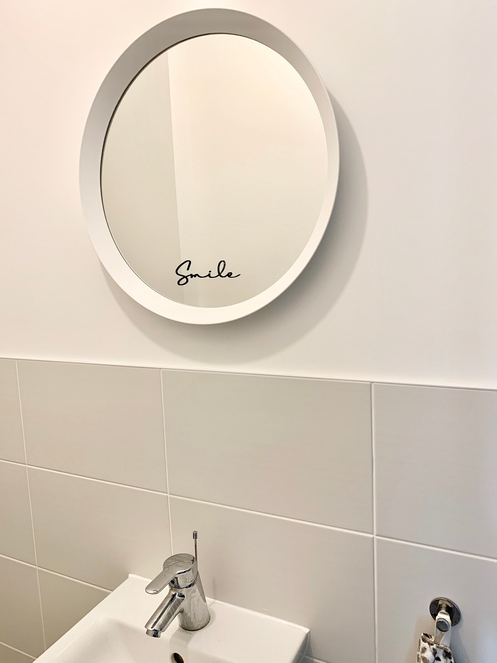 Smile Mirror Sticker, Smile Wall Sticker, Smile Mirror Decal, Smile