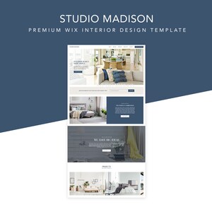 Premium Interior Design Wix Website Template, Studio Madison - Etsy