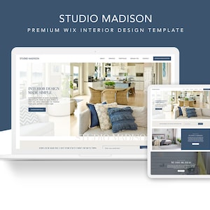 Premium Wix Interior Design Template, Wix Website Template, Interior Designer Website Template