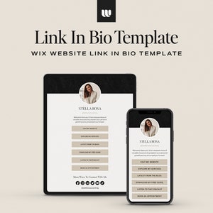 Wix Link In Bio Template | Link In Bio Template For Wix | Link In Bio For Coaches, Entrepreneurs, Influencers | Wix Linktree Template
