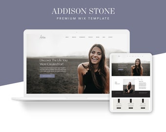 Premium Wix Website Template for Coaches, Female Entrepreneurs