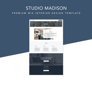 Premium Interior Design Wix Website Template, Studio Madison - Etsy