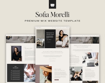 Premium Wix Website Template, Sofia Morelli Design