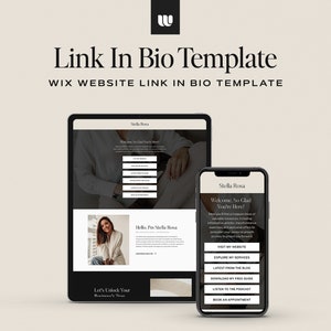 Wix Link In Bio Template | Link In Bio Template For Wix | Link In Bio For Coaches, Entrepreneurs, Influencers | Wix Linktree Template
