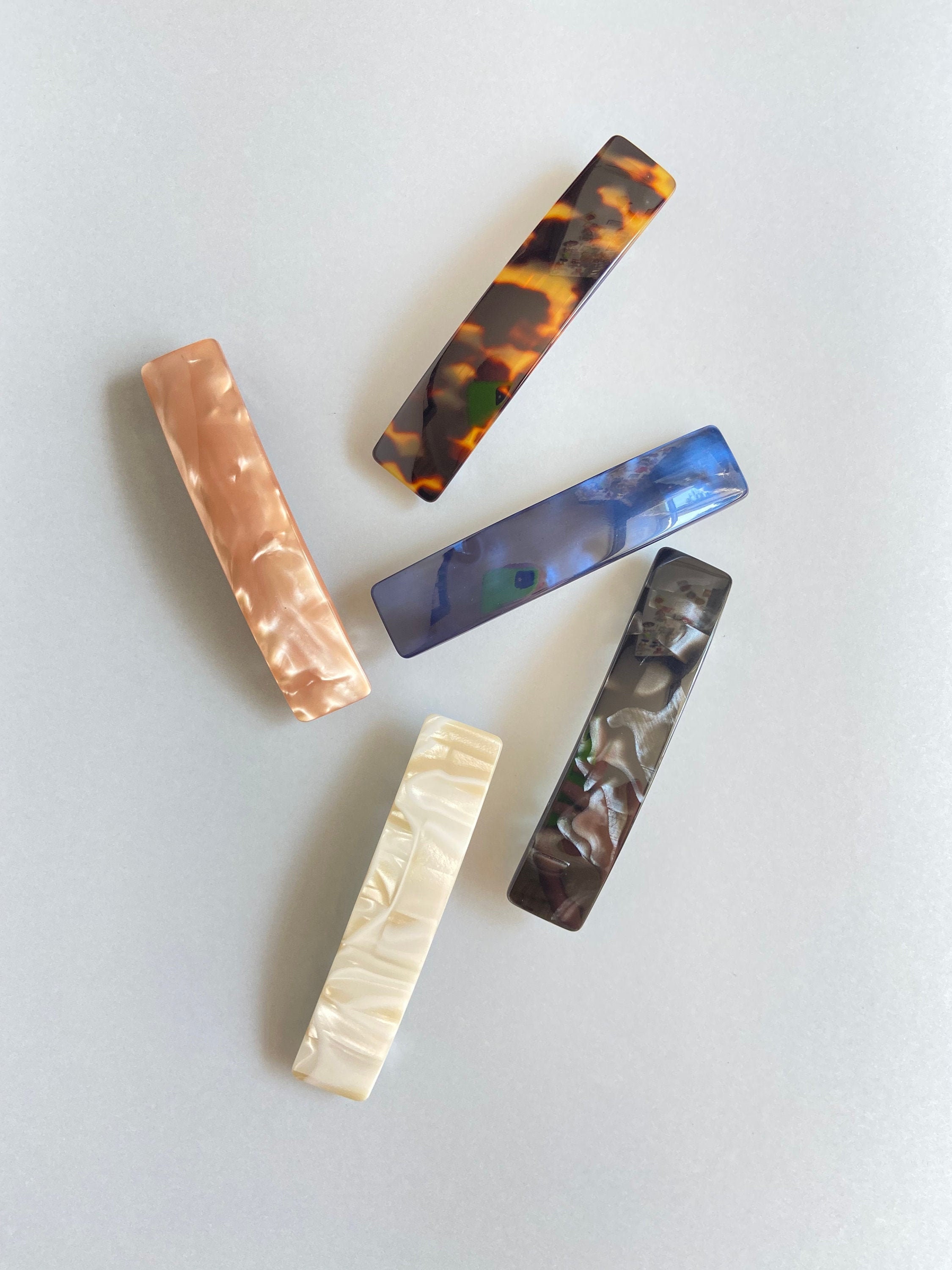 Classic Rectangle Barrette / Hair barrette / Handmade France Etsy