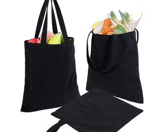 Personalized Cotton Canvas Tote Bag: Reusable Grocery Bag, Custom Print