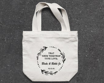 Custom Mini Muslin Cotton Tote Bags: Bulk Wedding Favor Bags