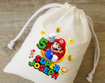 マリオバースデーギフトバッグ 男の子の誕生日ギフトバッグ パーソナライズされたバースデーバッグ キッズパーティーの記念品