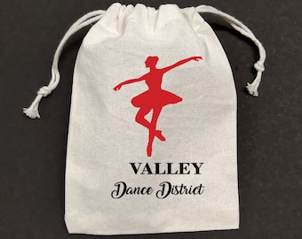 Ballerina Favor Bags Ballet Birthday Party Bags Girl Dance bag,Personalized Dance favor Bag,valley dance district,Teen dance