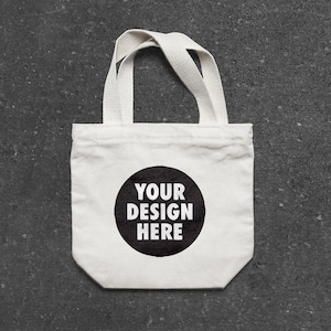 Custom Mini Cotton Tote Bags: Personalized Favor Bags, Bulk Totes - Etsy