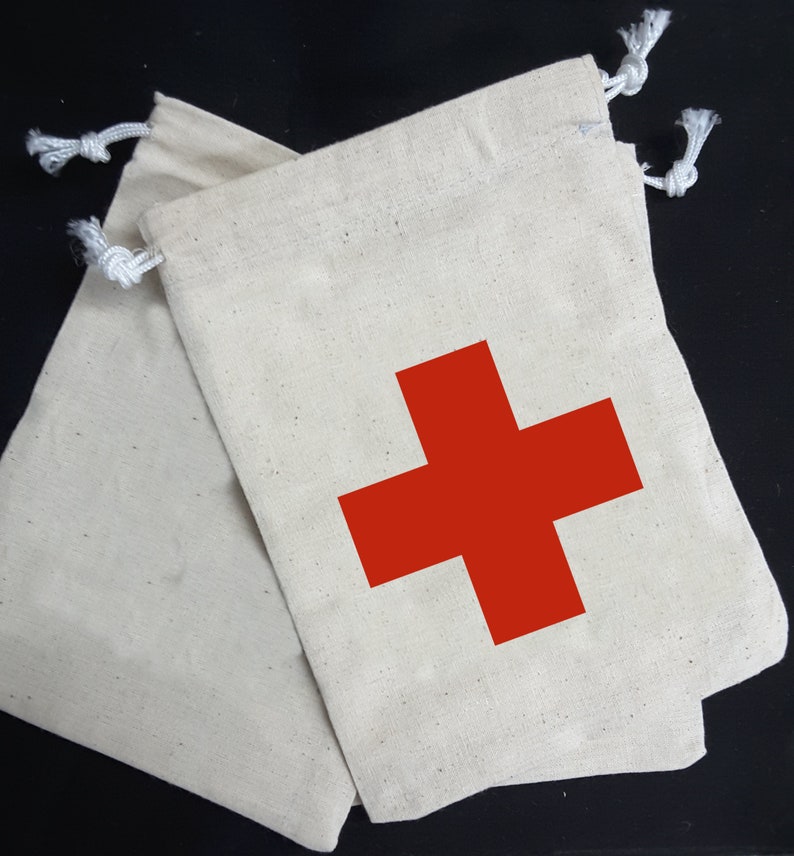 Cross Favor Bags Survival Kit Hangover Kit Hen Party Set of 10-100 bags Wedding Bag Emergency kit Recovery Bag Bachelorette
