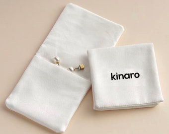 Off-White Cotton Dust Bag: Envelope Style Flap Over Bag