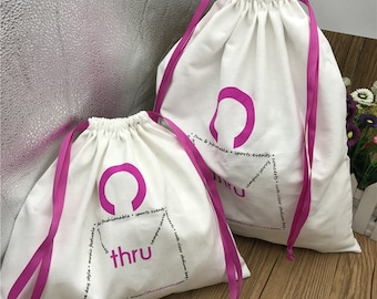 Cotton Dust Bag: Handbag Storage, Drawstring Pouch (20x16 or 22x20)