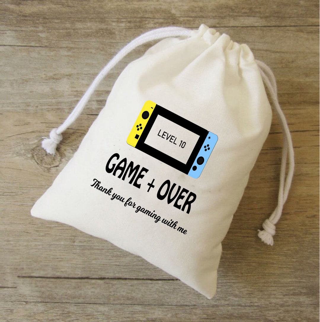 GAME OVER BIRTHDAY Party,thank You Bag,nintendo Bags,game Over Bags