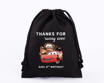 Cars Movie Party Favor Bags: Route 66, Mater, Lightning McQueen