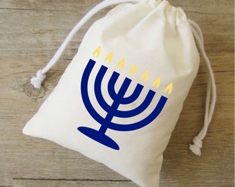 Hanukkah menorah - gift bags - holiday bags - Jewish tradition - hanukkah gift - 8 days of hanukkah - happy holiday - Hanukkah gift wrap