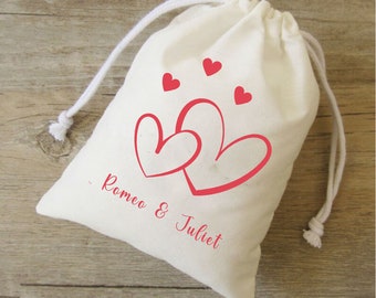 Personalized Cotton Favor Bag: Galentine's Day Party, Custom Text