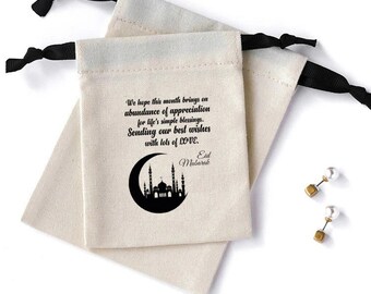 Personalised Eid Sacks For Eid Gifts / Eid Presents / Boys / Girls / Eid Mubarak Bag / Ramadan / Eid Decoration / Eid Packing / Eid Wrapping