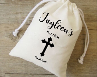 Personalisierter Musselin Taufe Beutel: Taufe, Widmung Geschenk