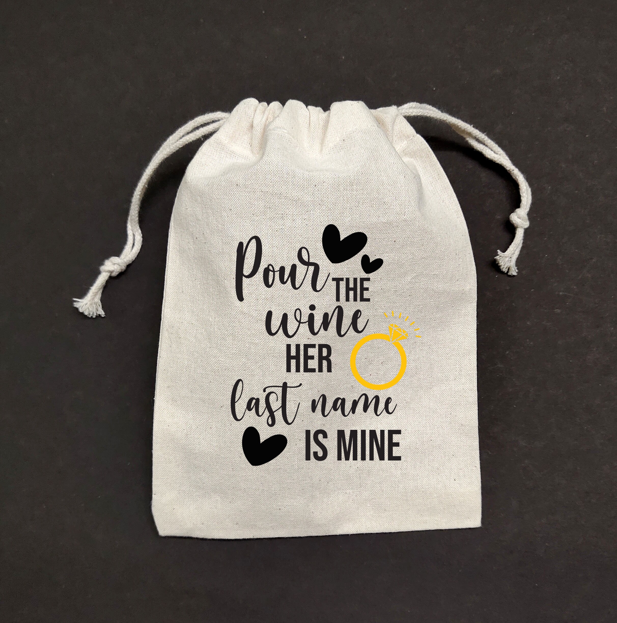 LAGZDFC Reusable Linen Wine Bag - Wedding Champagne Gift Wrap For Couples, Bridal Shower Favor - View #11