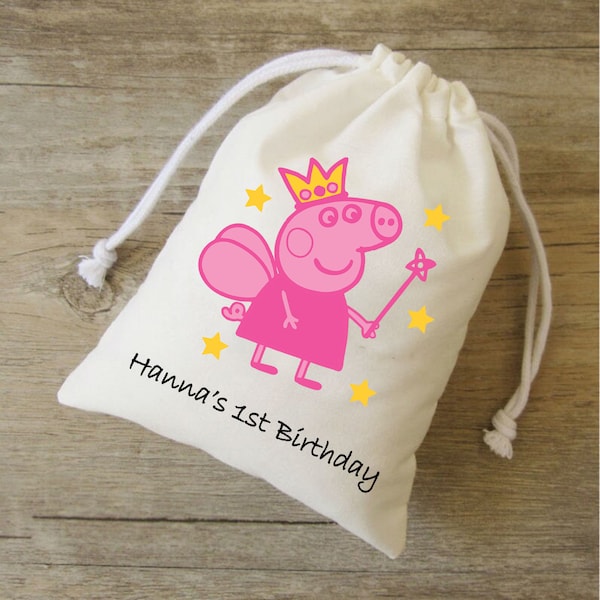 Set of 20 Birthday Party Favors - Peppa Pig Birthday Party Favor Bags - Peppa Pig Theme Birthday Party, Loot bags,Peppa George, George Dino