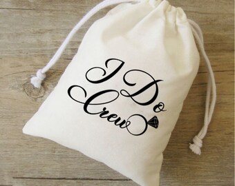 Friends Hangover Kit: I Do Crew Cotton Favor Bags