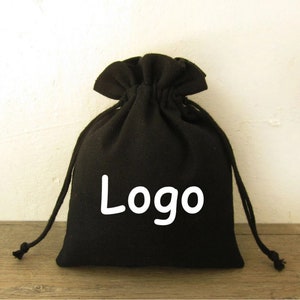 Bolsa de algodón negro con volantes, bolsas para joyas, bolsas personalizadas, bolsas para regalos, bolsas para bodas, bolsas para empaquetar, bolsas con cordón, bolsas para regalos.