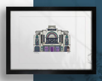 The O2 Academy, Glasgow Gigs, A4 Colour Print, Optional Frame. Glasgow Gifts, Music