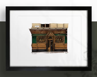 The Lismore, Glasgow Pubs, A4 Colour Print, Optional Frame. Glasgow Gifts