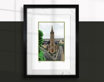 Cottiers, Glasgow, A4 Colour Print, Optional Frame. Glasgow Gifts