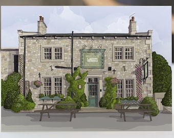 The Woolpack Emmerdale Card | Film & TV Illustration