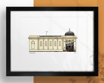 Hillhead Bookclub, Glasgow Pubs, A4 Colour Print, Optional Frame. Glasgow Gifts