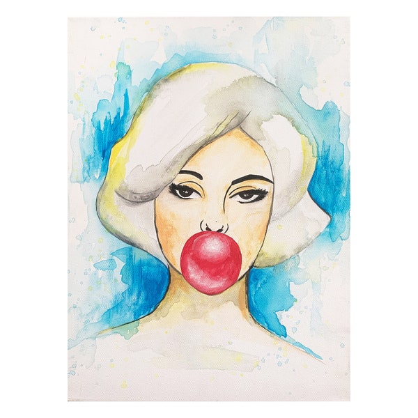 Marilyn Monroe with Gum - Acrylgemälde