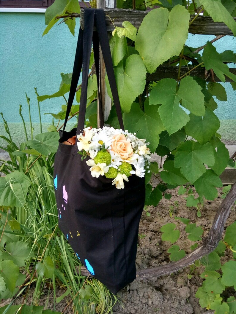 Big Tote Bag Weekender Bag Canvas Handbag Tote,bag handprinted Sloclo Bag Tote Grocery Bag shopping bag Everyday Bags Shoulder Bag