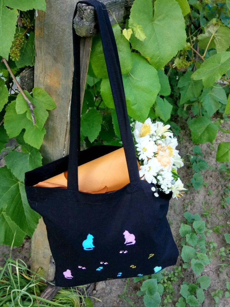 Big Tote Bag Weekender Bag Canvas Handbag Tote,bag handprinted Sloclo Bag Tote Grocery Bag shopping bag Everyday Bags Shoulder Bag