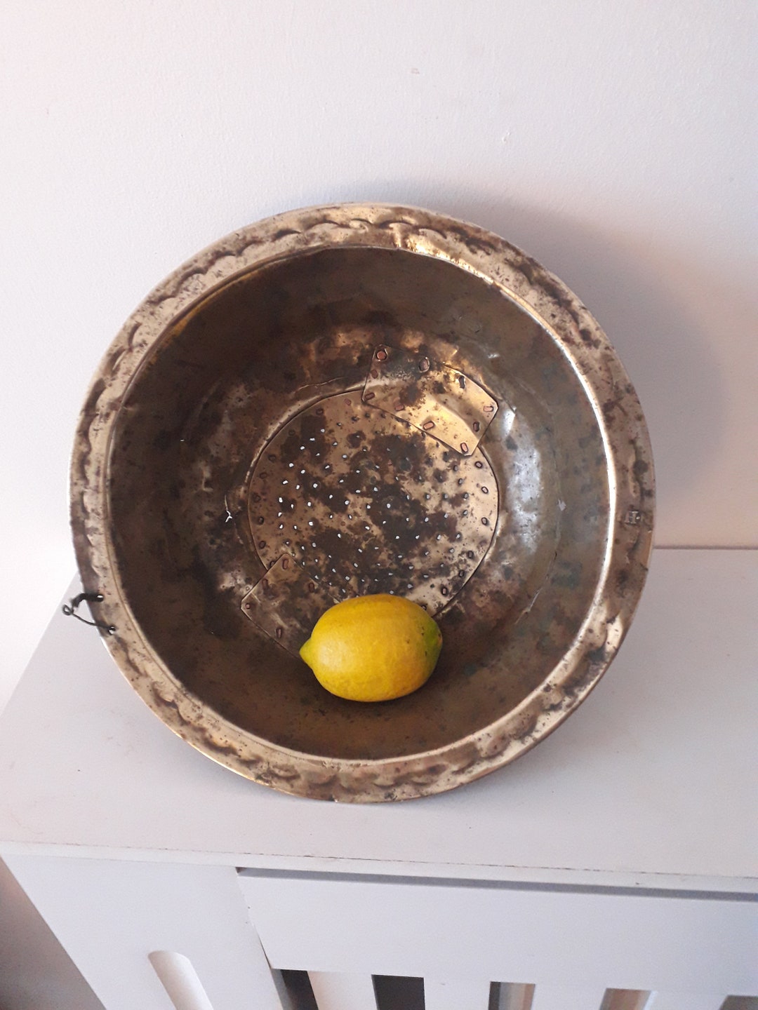 Vintage Sieve.french Brass Sieve Etsy