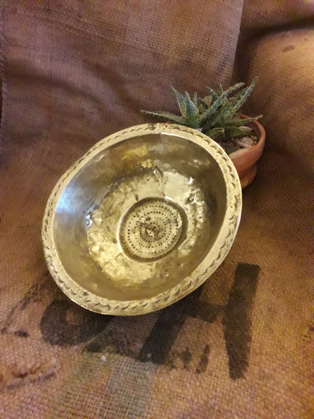 Vintage Brass Sieve Rustic French Sieve Etsy