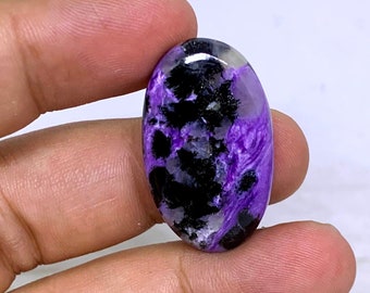 Fabulous Good Quality 100% Natural Charoite Oval Shape Cabochon Loose Gemstone For Making Jewelry 28 Ct. 32X18X5 mm TCH-02