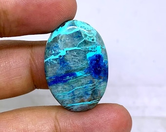 Wonderful Top Grade Quality 100% Natural Shattuckite Oval Shape Cabochon Loose Gemstone For Making Jewelry 26 Ct. 30X20X5 mm TSK-67