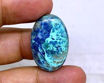 Wonderful Top Grade Quality 100% Natural Shattuckite Oval Shape Cabochon Loose Gemstone For Making Jewelry 30 Ct. 29X18X6 mm TSK-68