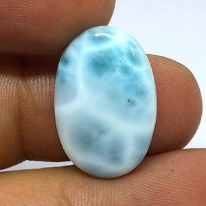 XExclusive Top Grade Quality 100% Natural Larimar Oval Shape Cabochon Loose Gemstone For Making Jewelry 10 Ct. 20X13X3 mm NL-36