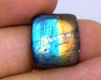 Fantastic Top Grade Quality 100% Natural Labradorite Square Shape Cabochon Loose Gemstone For Making Jewelry 14 Ct. 16X15X5 mm TLB-91