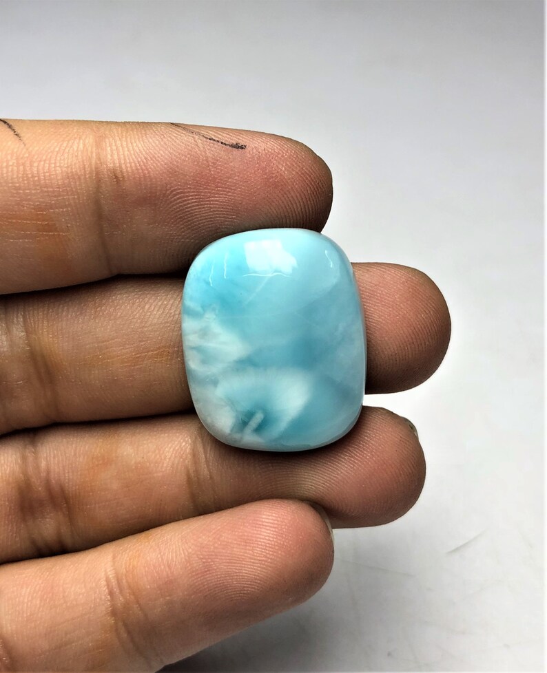 Awesome 100/% Natural Larimar Cabochon AAA+ Top Quality Cushion Shape 41 Ctr Blue Larimar gemstone wholesale price 24X19X8 Smooth Polished